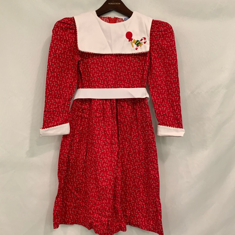 Girls 10 Dress POLLY FLINDERS Candy Cane Christmas